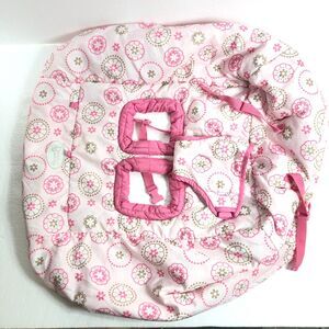 Comfort & Harmony Padded Shopping Cart Cover Pink And White